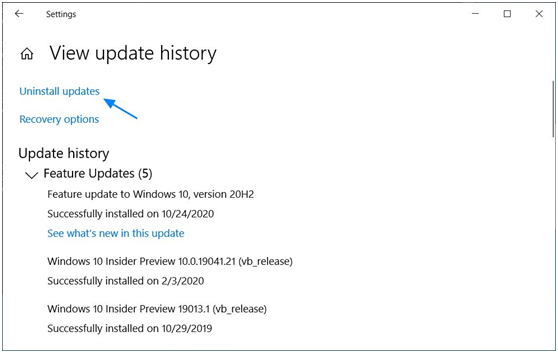 如何卸载Win10 20H2版本，并降级到以前的版本？