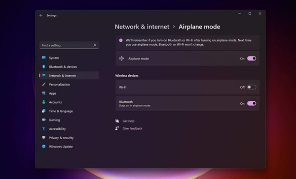 Win11迎来新改进！飞行模式和通知中心有变
