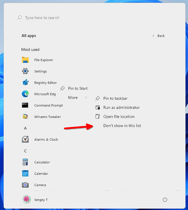 如何在Windows11“开始”菜单中隐藏或显示最常用的应用程序？