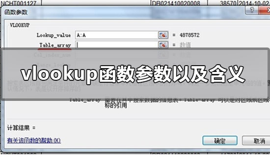 vlookup函数有几个参数？vlookup每个参数的含义是什么