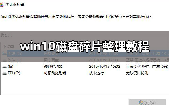 如何开始win10磁盘碎片整理？win10磁盘碎片整理教程？