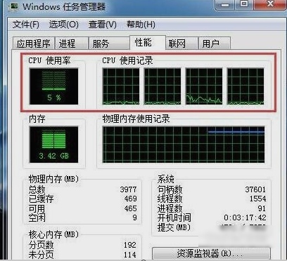 win7任务管理器怎么看cpu频率？win7任务管理器查看cpu频率方法